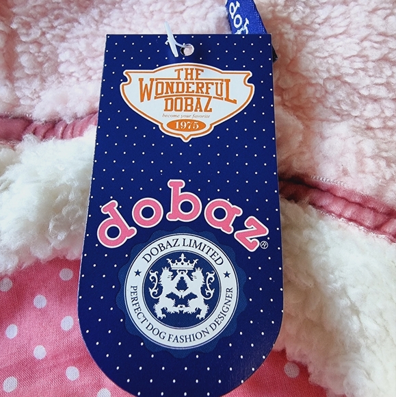 🔥Host Pick🔥🆕️ Dobaz Sherpa Pink Polka Dot Dog Hoodie Sweater Size XL - Picture 6 of 9